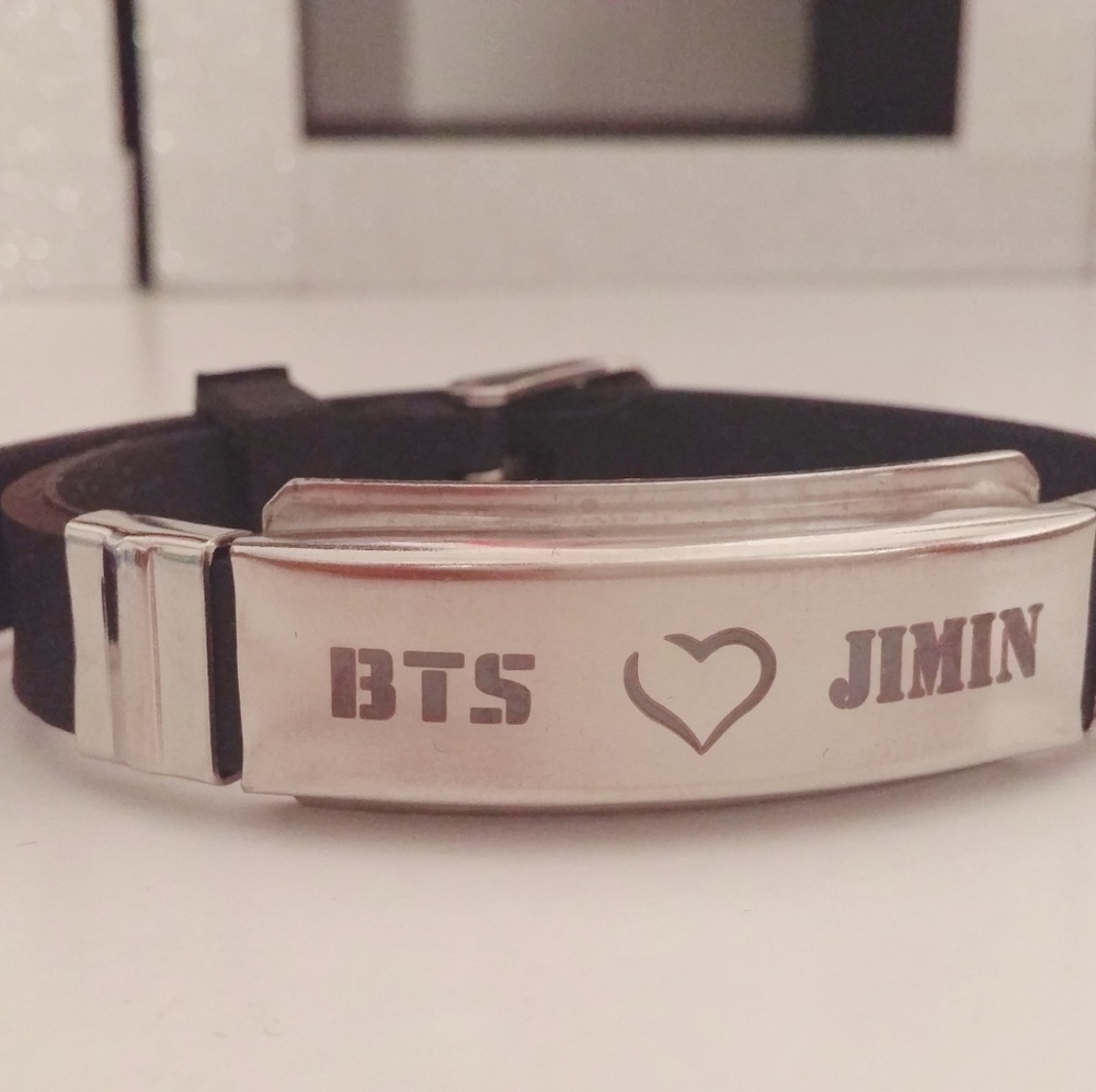 BTS Jimin Kpop Wristband with 2 Photo cards